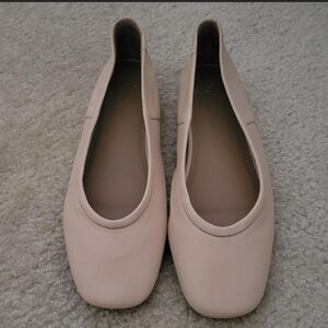Bocage Paris Ballet Flats in Light Beige - Soft Slip-On Sz 9 39 8.5 Square Toe